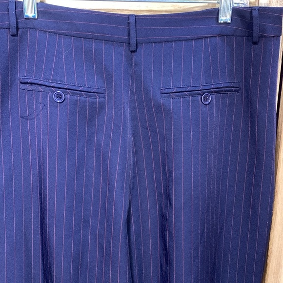 Forever 21 Blue Red Stripe Pants L - Picture 7 of 9